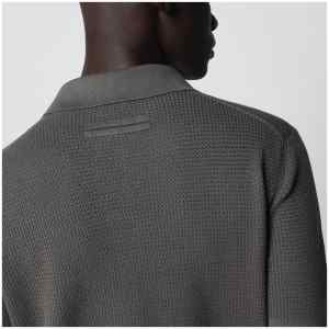 ZEGNA Dark taupe cotton knit polo