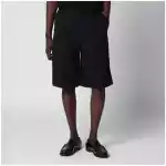 PT Torino Black cotton Bermuda shorts