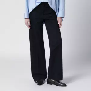 PT Torino Francoise blue cotton blend trousers