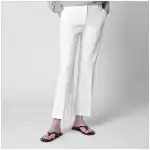 PT Torino Mid-rise flared cotton trousers in white