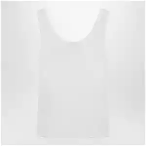 Chloé White ribbed tank top with logo