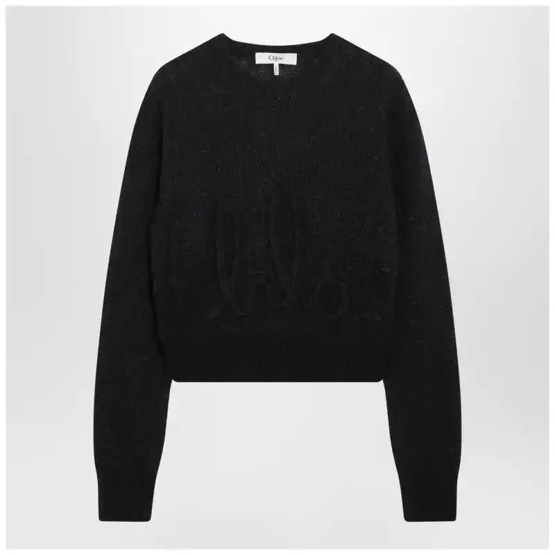 Chloé Navy blue alpaca-blend sweater