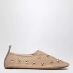 Chloé Rita Blushy Beige ballet flats in transparent mesh