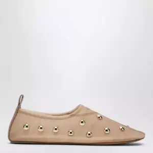 Chloé Rita Blushy Beige ballet flats in transparent mesh