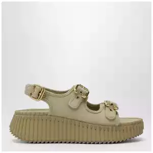 Chloé Nama wedge sandals in sand