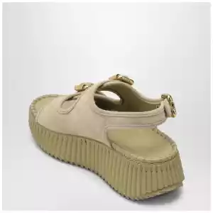 Chloé Nama wedge sandals in sand