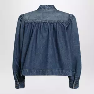 Chloé Indigo blue gathered denim jacket