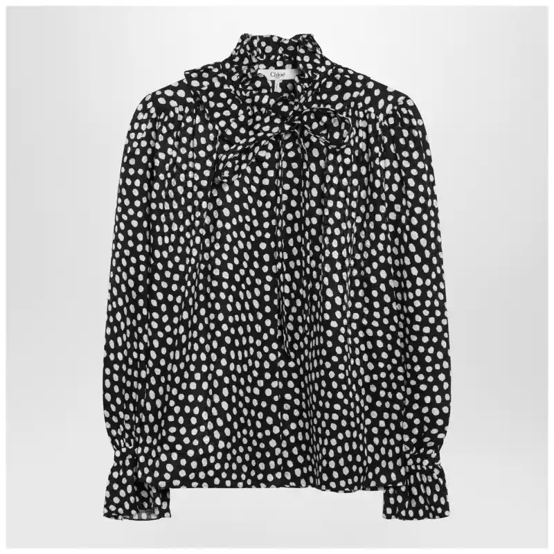 Chloé Polka-dot silk blouse