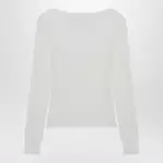 Chloé White Henley cotton jersey top