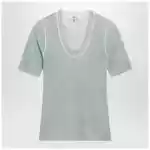 Chloé Blue-grey wool-blend knit top