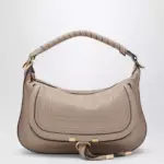 Chloé Small Marcie Wood Smoke leather bag