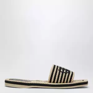 Chloé Sand mules in hand-braided recycled rope, black
