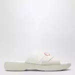 Chloé Poolette clogs in ivory woven linen