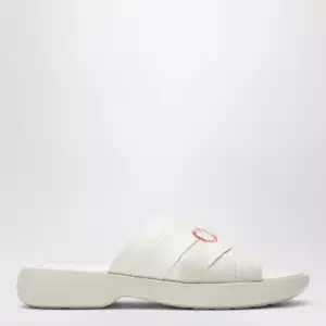 Chloé Poolette clogs in ivory woven linen