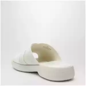 Chloé Poolette clogs in ivory woven linen