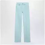 Chloé Straight jeans in turquoise organic cotton denim
