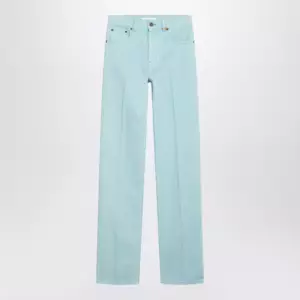 Chloé Straight jeans in turquoise organic cotton denim
