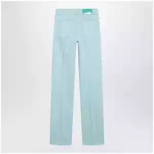Chloé Straight jeans in turquoise organic cotton denim