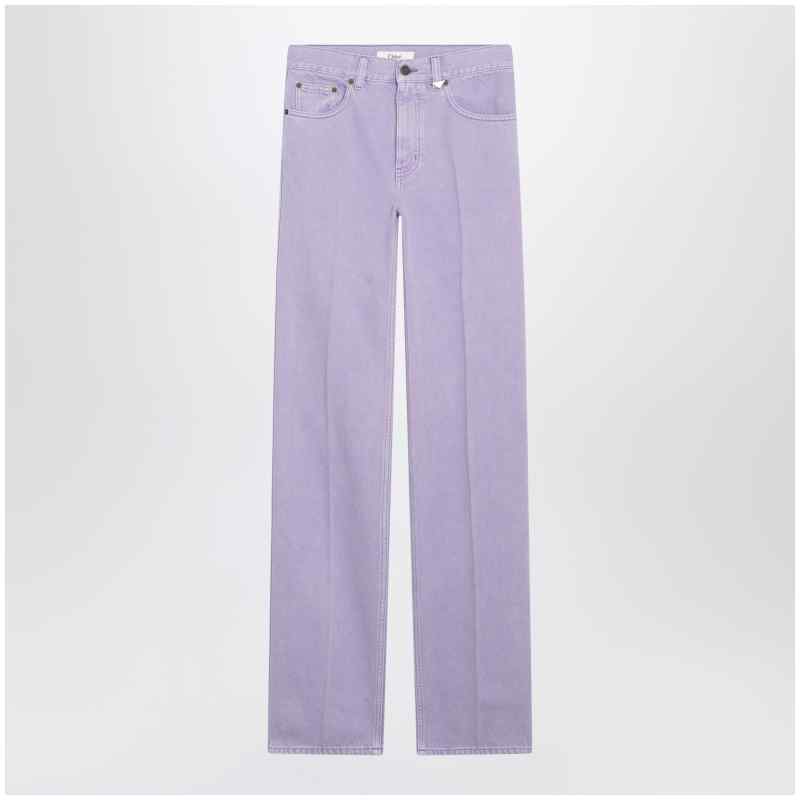 Chloé Straight jeans in lavender organic cotton denim