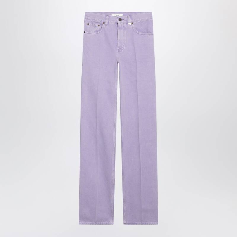 Chloé Straight jeans in lavender organic cotton denim