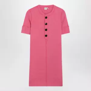 Chloé Pink Henley mini dress in cotton jersey