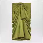 Chloé Green draped silk skirt