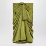 Chloé Green draped silk skirt