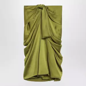 Chloé Green draped silk skirt