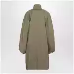 Chloé Oversized cape coat in olive green poplin