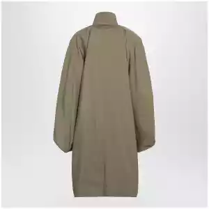 Chloé Oversized cape coat in olive green poplin