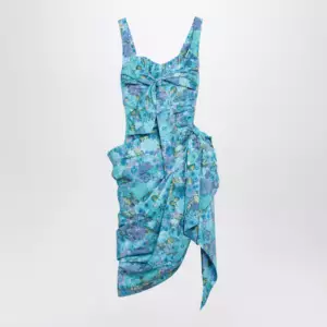 Chloé Sleeveless wrap bustier midi dress in cotton poplin