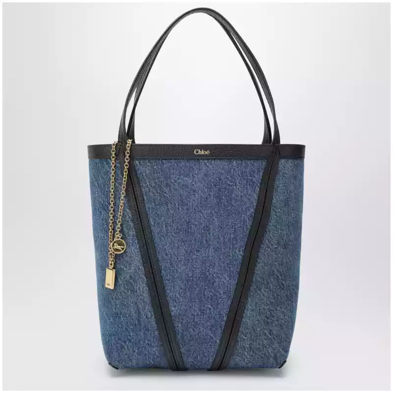 Chloé Spin tote bag in denim