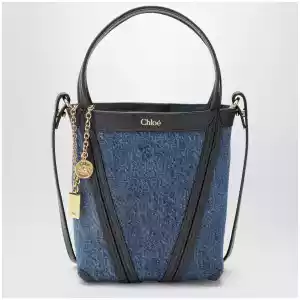 Small Chloé Spin tote bag in denim