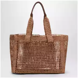 Chloé East-West Summer Banana Tote Bag Summery Beige in Raffia