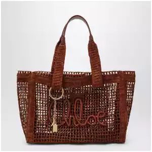 Chloé East-West Summer Banana Summery brown raffia tote bag
