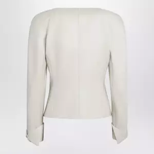 Chloé Fitted jacket in desert brown grain de poudre wool