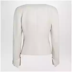 Chloé Fitted jacket in desert brown grain de poudre wool