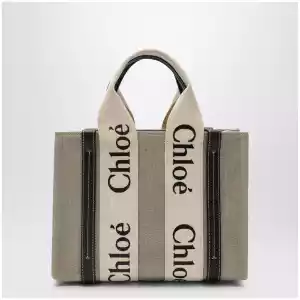 Chloé Woody little bag in beige canvas