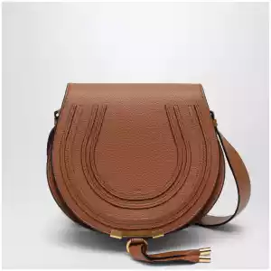 Chloé Brown Saddle Marcie bag in grained leather
