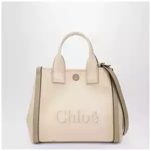 Chloé Carry Small tote bag in Blushy Beige canvas