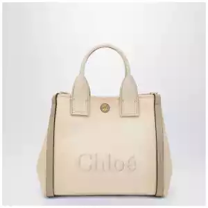Chloé Carry Small tote bag in Blushy Beige canvas