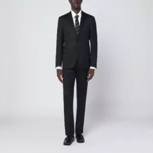 Lardini Black single-breasted wool suit
