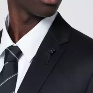 Lardini Black single-breasted wool suit