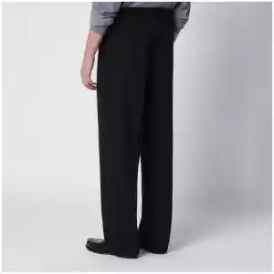 PT Torino Black wool trousers