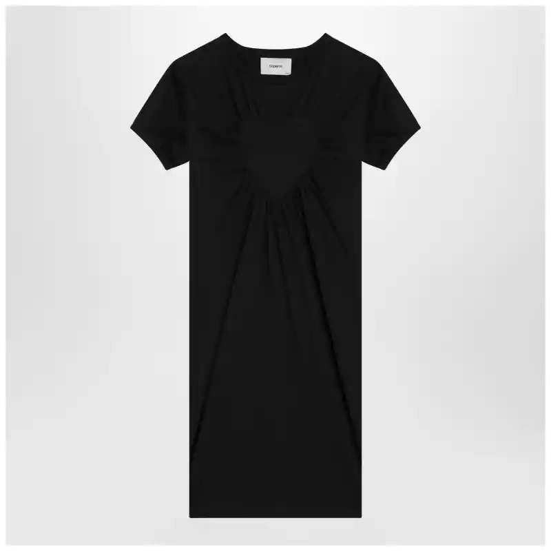 Coperni Black mini dress with heart