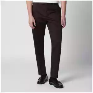 PT Torino Brown cotton-blend trousers