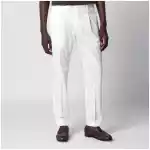 PT Torino White cotton trousers