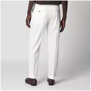 PT Torino White cotton trousers