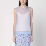 P.A.R.O.S.H. Sky blue tank top in silk
