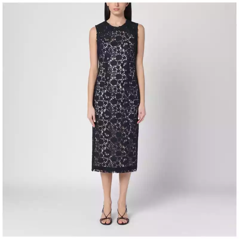 P.A.R.O.S.H. Blue lace midi dress